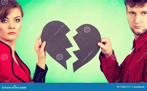 Couple With Broken Heart Breaking Up Stock Image Image Of Crisis Argument 72461711