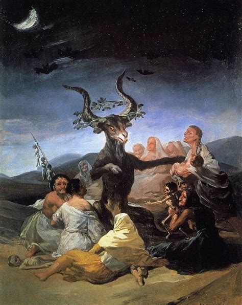 Francisco De Goya Y Lucientes Witches Sabbath Horned God Flanked By Witches Wicca Pagan 8 X