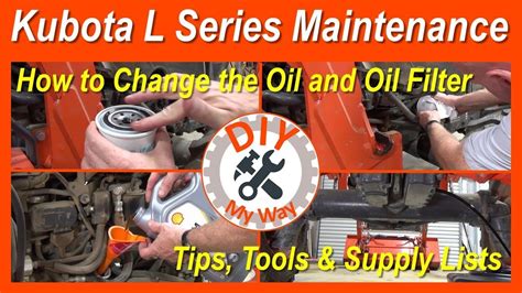 Kubota Oil And Oil Filter Change For L Series Tractors 64 Youtube