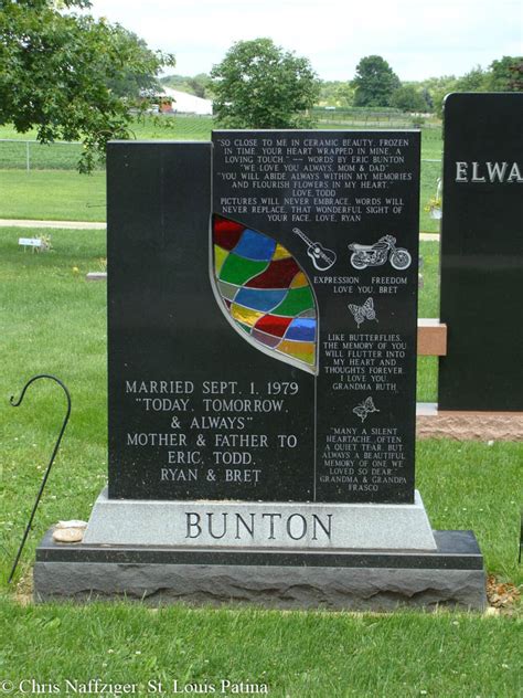 Unique Contemporary Tombstone Hirstein Cemetery Morton Township