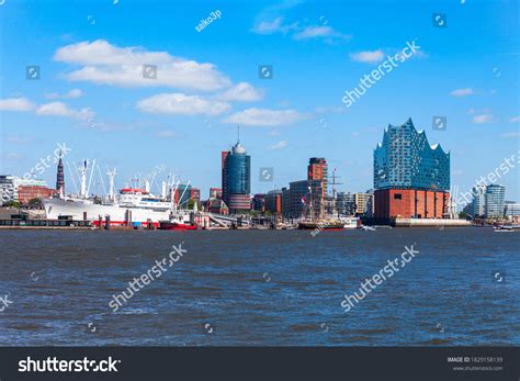Hamburg City Centre Elbe River Boats Stock Photo 1829158139 Shutterstock