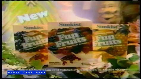 Sunkist Fun Fruits Snacks Commercial 1986 Youtube