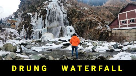 Drung Waterfall Kashmir In Winter Ep 4 Drang Waterfall Near