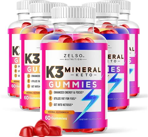 5 Pack K3 Spark Mineral Gummies By Zelso Nutrition The Original K3spark Formula Pills Now In