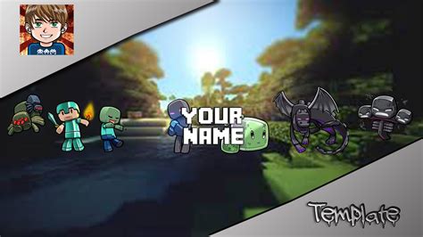 tutorial how to make a professional minecraft youtube banner! Bannière youtube-Minecraft-Template #1 - YouTube