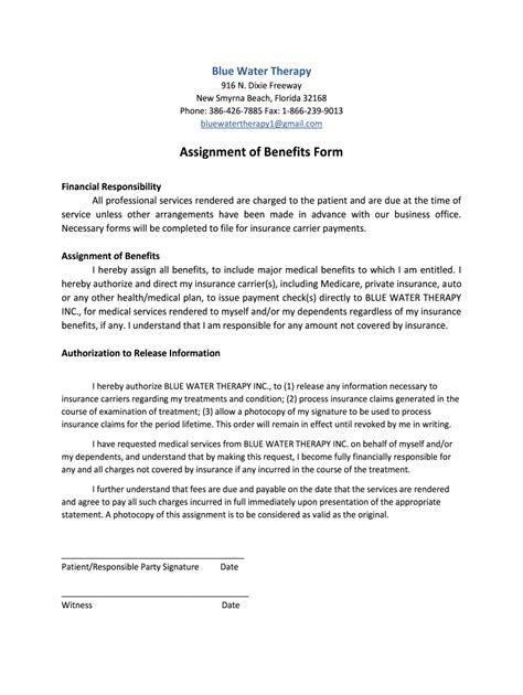 Assignment Of Benefits Form Homeowners Insurance Template Fill Out And Sign Printable Pdf