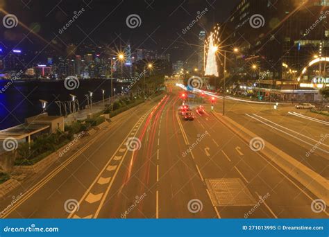 The Salisbury Road Night View At Hong Kong 14 Nov 2013 Editorial Image