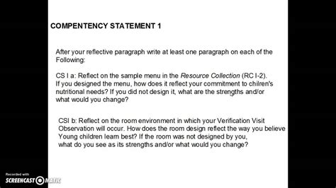 Competency Statement 2 For Cda