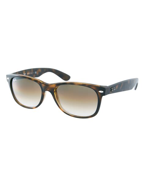 lyst ray ban new wayfarer sunglasses 0rb2132 in brown for men