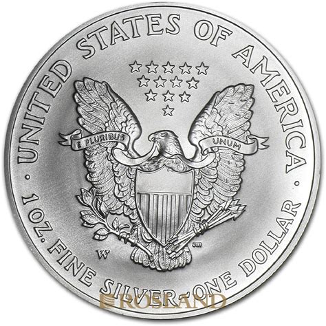 1 Unze Silbermünze American Eagle 2007 W Matt Box Zertifikat