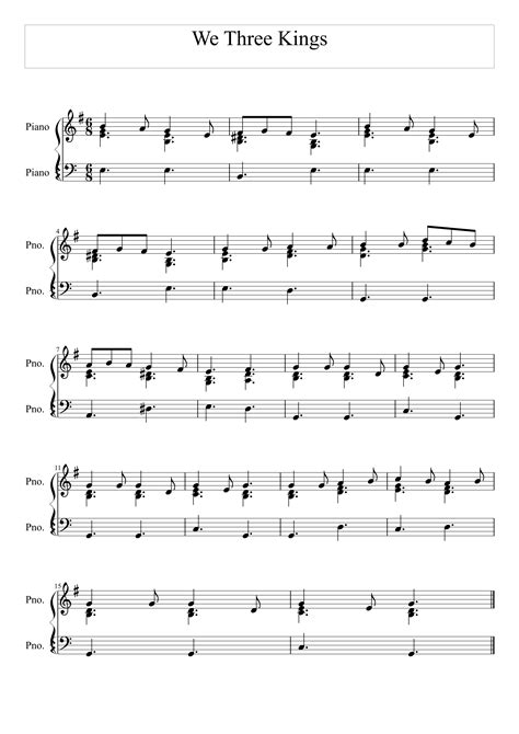 We Three Kings of Orient Are: Mastering Christmas Carols on the Piano