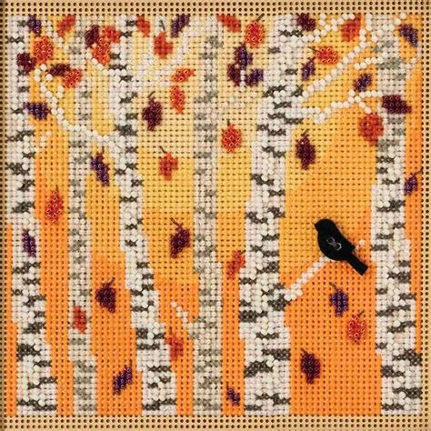 Seaside sampler beaded counted cross stitch kit mill hill buttons & beads 2007 spring series mh147105 this seaside sampler brings back wonderful memories of those lazy summer days! Mill Hill - Autumn Woods | Cross stitch kit, Cross stitch ...