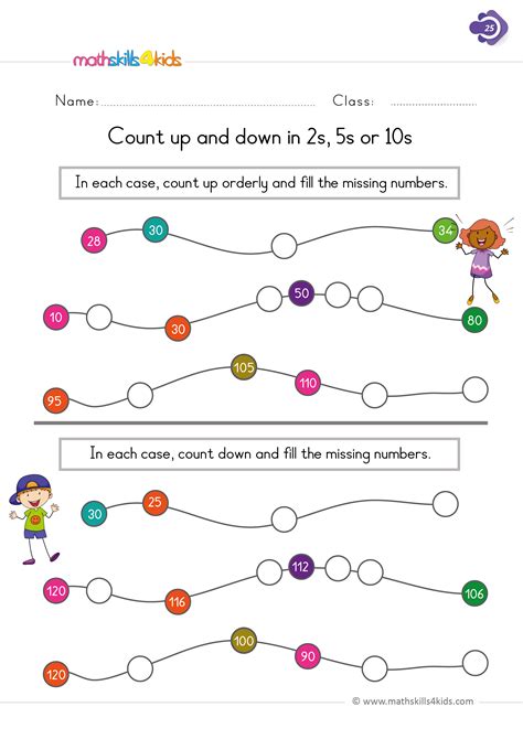 Numbers and counting worksheets for Grade 1 | Math Skills for Kids