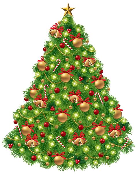 Christmas Tree Clipart With Decoration Png Image Purepng Free