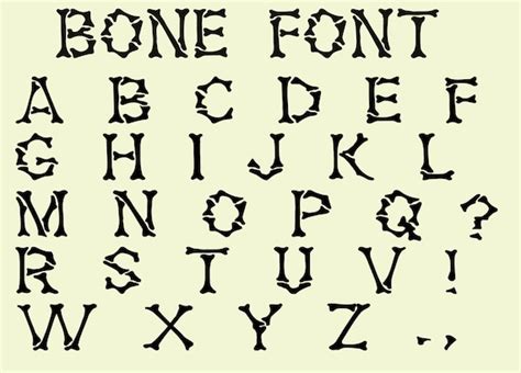 Bone Font Svg Bone Alphabet Svg Spooky Font Svg Spooky Etsy Hong Kong