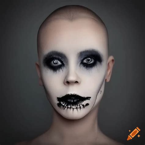 Halloween Makeup With Black And White Theme On Craiyon