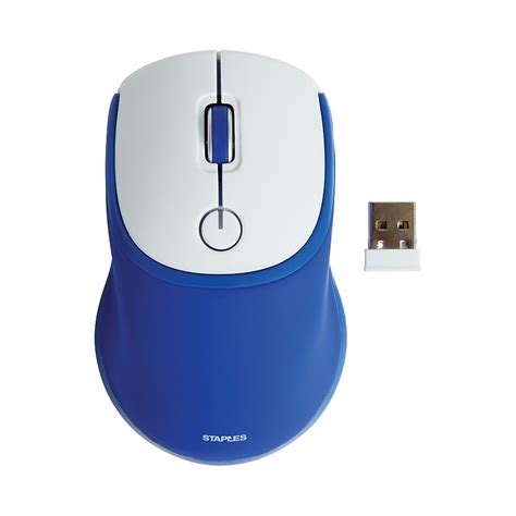 Staples Wireless Optical Gel Mouse Blue 24293721