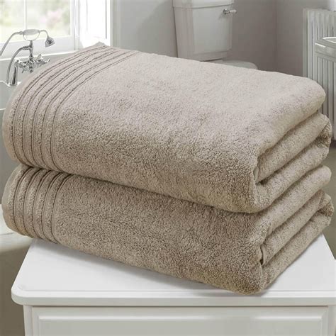 So Soft Taupe 2 Piece Bath Sheet Towel Set Ideal Textiles