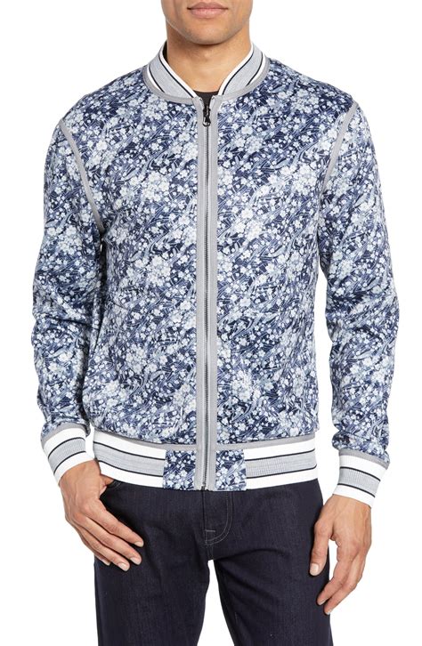 Lyst Vince Camuto Slim Fit Reversible Bomber Jacket In Gray For Men