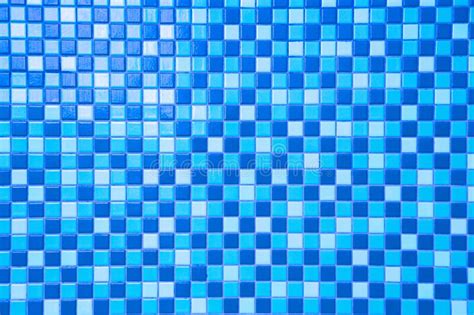 Pattern Of Blue Turquoise Mosaic Tiles On The Wall Texture Background