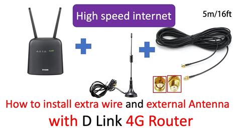D Link 4G Router Setup With Extra Wire And External Antenna High Speed
