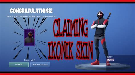 Ikonik Skin Claiming Redeem Fortnite Battle Royale Samsung