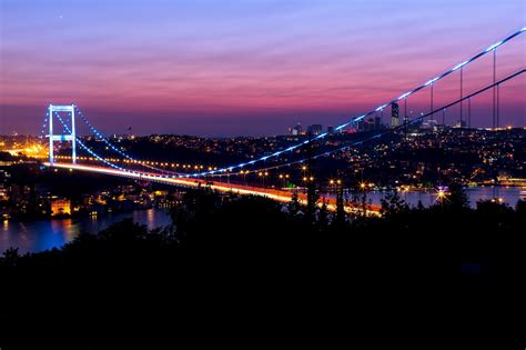 Colorful Bridge At The Night By Cüneyd Demirci On 500px Istanbul Türkiye