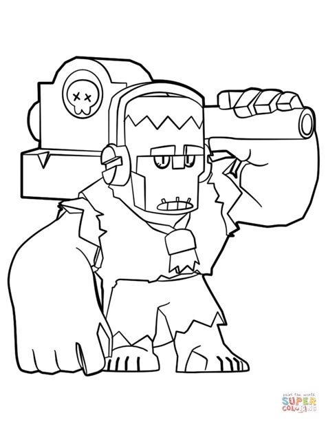Brawl Stars Frank Super Coloring Stars Coloring Pages Brawl