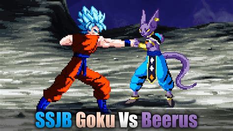 Goku Super Saiyan Blue Vs Beerus Youtube
