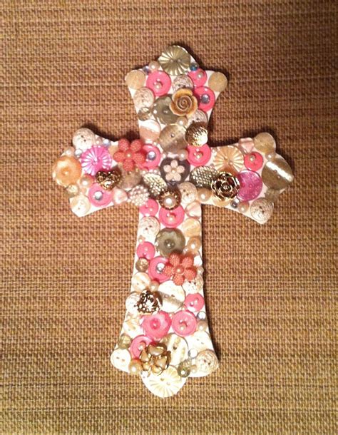 Painted And Decorated Wooden Cross Cross Crafts Wooden Cross Crafts