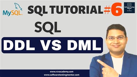 Sql Tutorial 6 Sql Ddl Vs Dml Difference And Examples Youtube