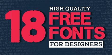 18 New Free Fonts For Graphic Designers Fonts Graphic Design