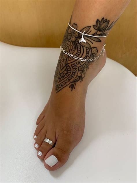 𝐏𝐢𝐧 𝐉𝐢𝐤𝐢𝐲𝐚𝐡💗 Foot Tattoos For Women Anklet Tattoos Cute Foot Tattoos