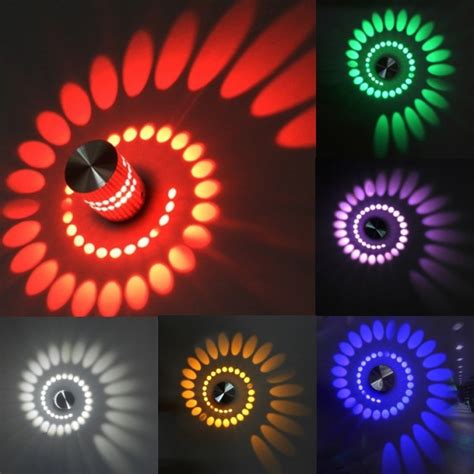 Spiral 3w Led Wall Hall Porch Walkway Lobby Light Fixture Bulb Lamp 85