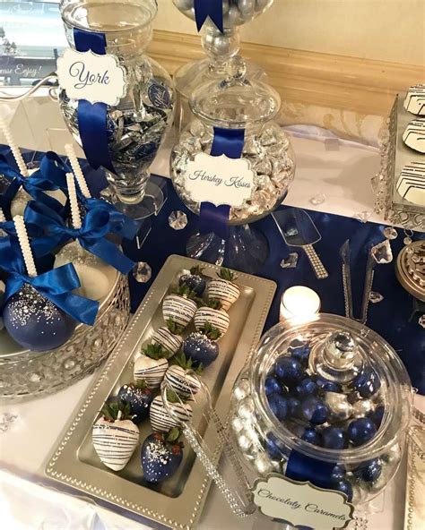 Royal Blue Silver And White Wedding Party Ideas Photo 11 Of 17