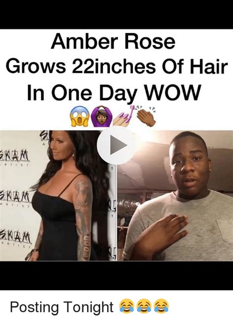 Amber Rose Grows Inches Of Hair In One Day Wow Ka Kan Kar Posting