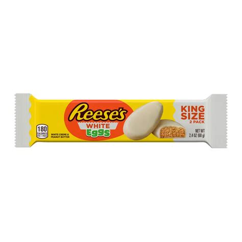 Reeses White Creme Peanut Butter King Size Eggs 24 Oz