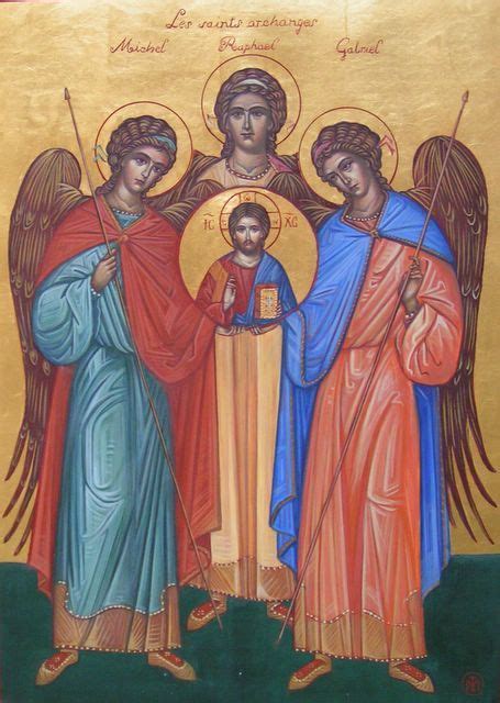 The Holy Archangels Michael Gabriel And Raphael Archanges