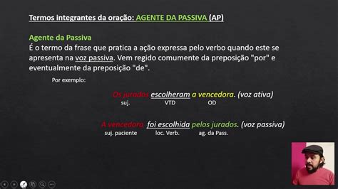 Agente Da Passiva Gramática 3º Ano Prof Fagner Araújo Youtube