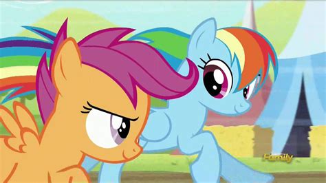 Rainbow Dash Praises Scootaloo For The Jump  By Cmc Scootaloo On