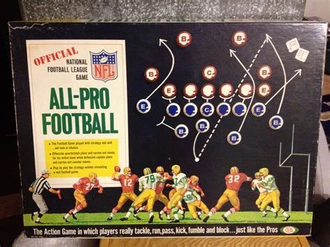 1967 Official Nfl All Pro Football Board Game