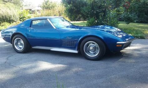 1972 350 Cid Targa Blue Chevrolet Corvette For Sale Chevrolet