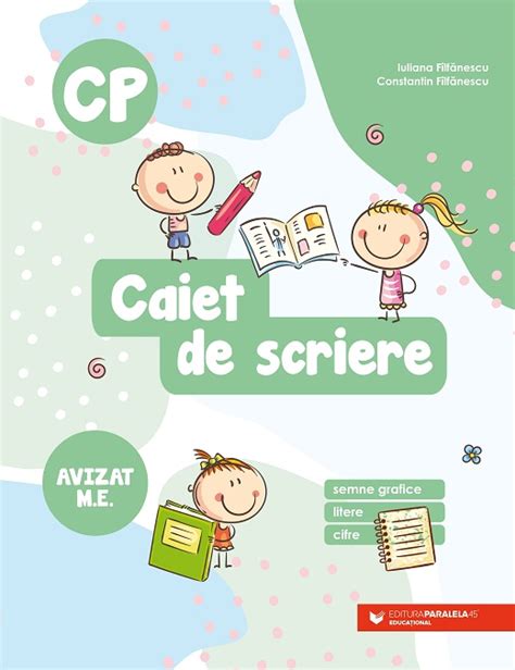 Caiet De Scriere Semne Grafice Litere şi Cifre Clasa Pregătitoare