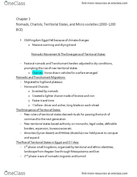 HIST 1010 Chapter 3 HIST1010 Book Notes OneClass