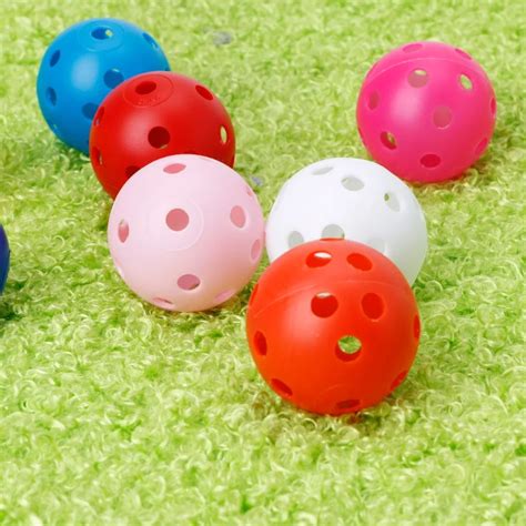 20 Pcslot Hollow Colorful Golf Balls Kids Playing Toy Indoor Outdoor