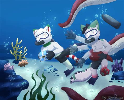 Underwater Tantrum Commission Art Furry Amino