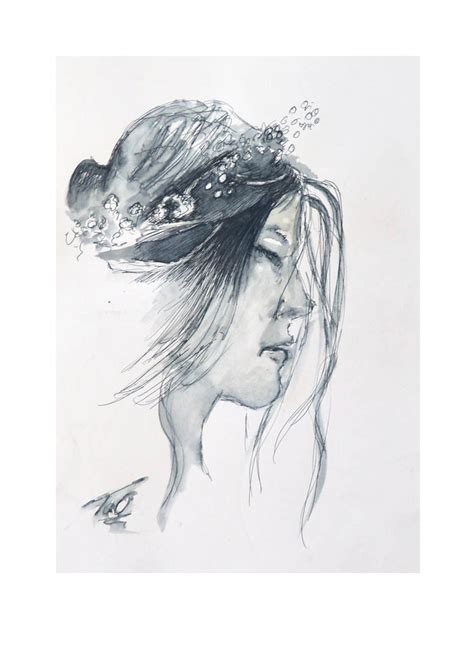 Lady In Ink Ink Pen And Water Terry A Orchard Flickr