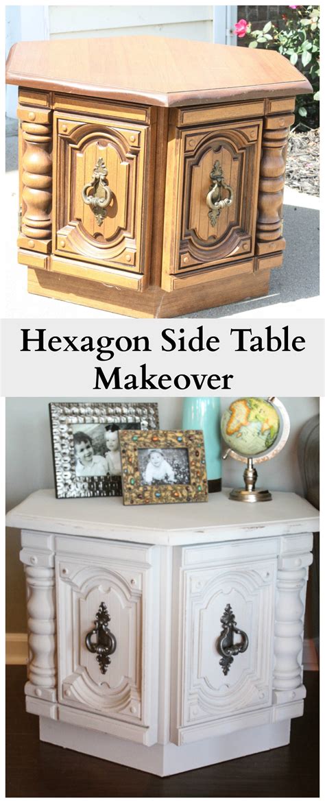 They demonstrate that your family is close because you eat together. Hexagon Side Table Makeover