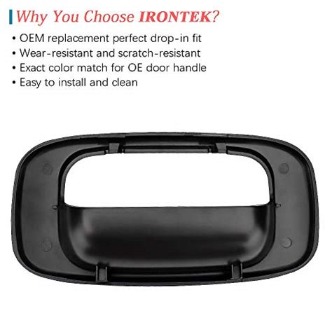 Irontek Black Tailgate Handle Bezel Replacement Fit 99 07 For Chevy