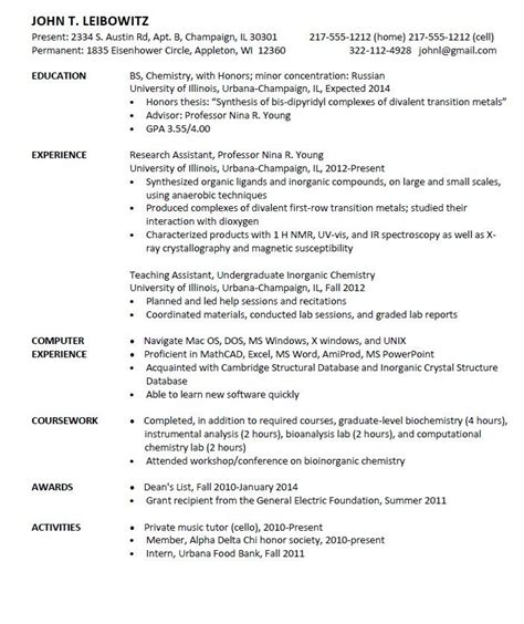 Use the attached guidelines and hints along with the included professional chemist cv example to help you begin writing your own exemplary cv. Entry Level Chemist Resume Sample | Resume, Sample resume, Sample resume templates